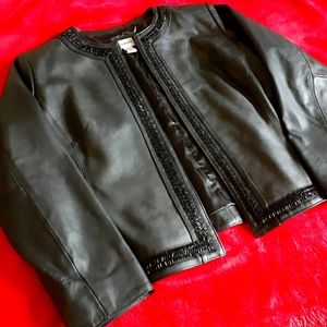 CHICOS black leather jacket.